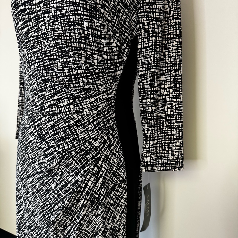 Lauren Ralph Lauren Black and White Patterned Dress NWT - Picture 3 of 10